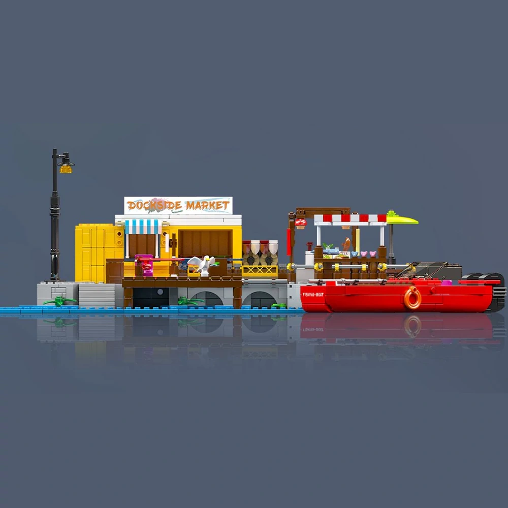 MouldKing 10186 Harbor Market Modular Buildings