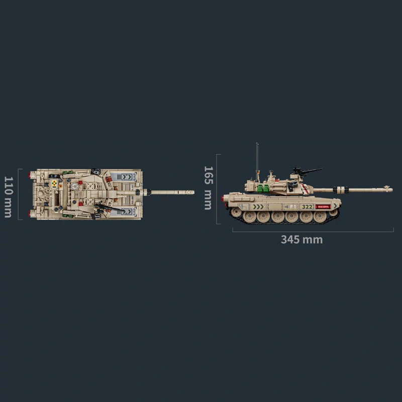 LeYi 66050 M1 MAIN BATTLE TANK Military