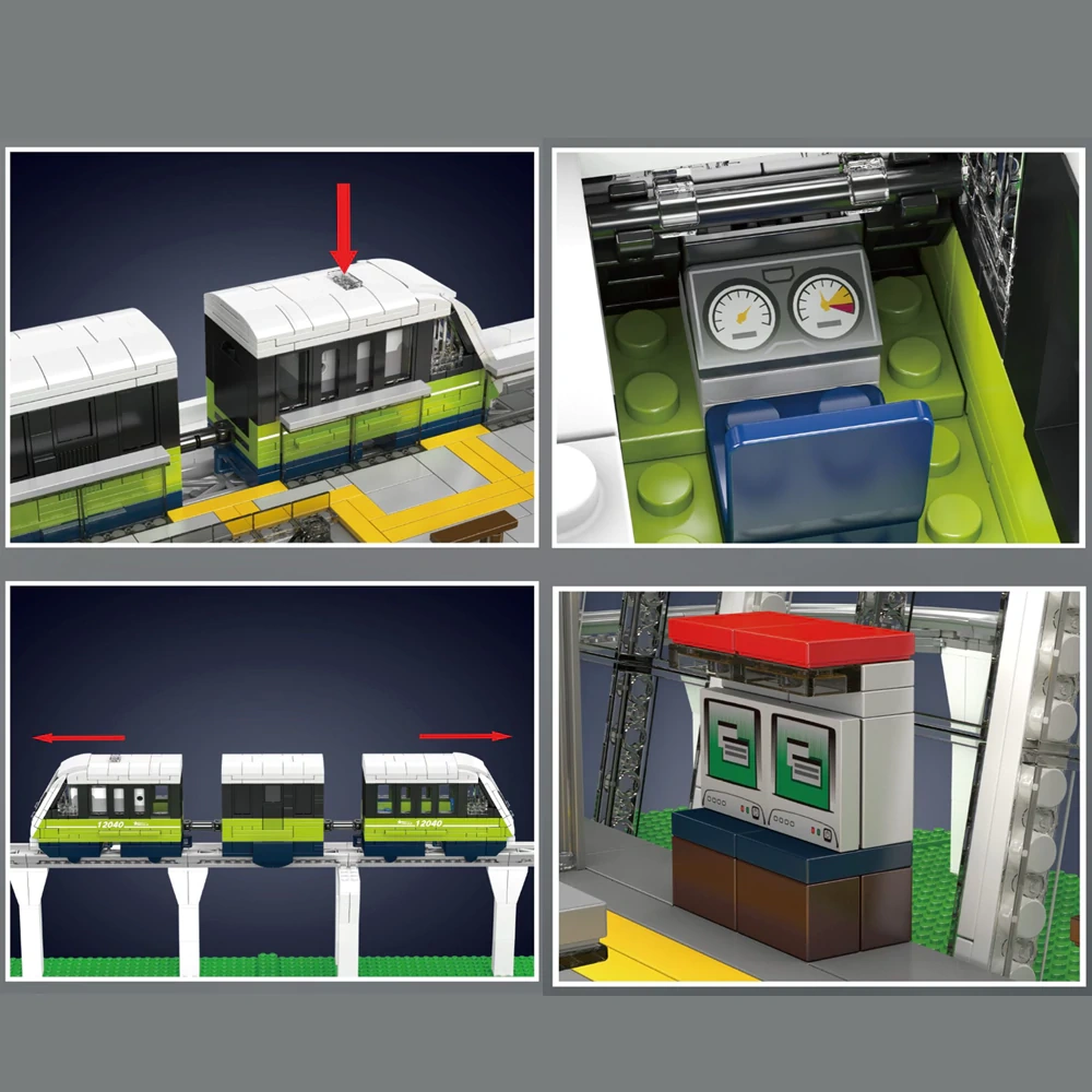 MouldKing 12040 ltalian Marconi Express Light Rail Train Technic