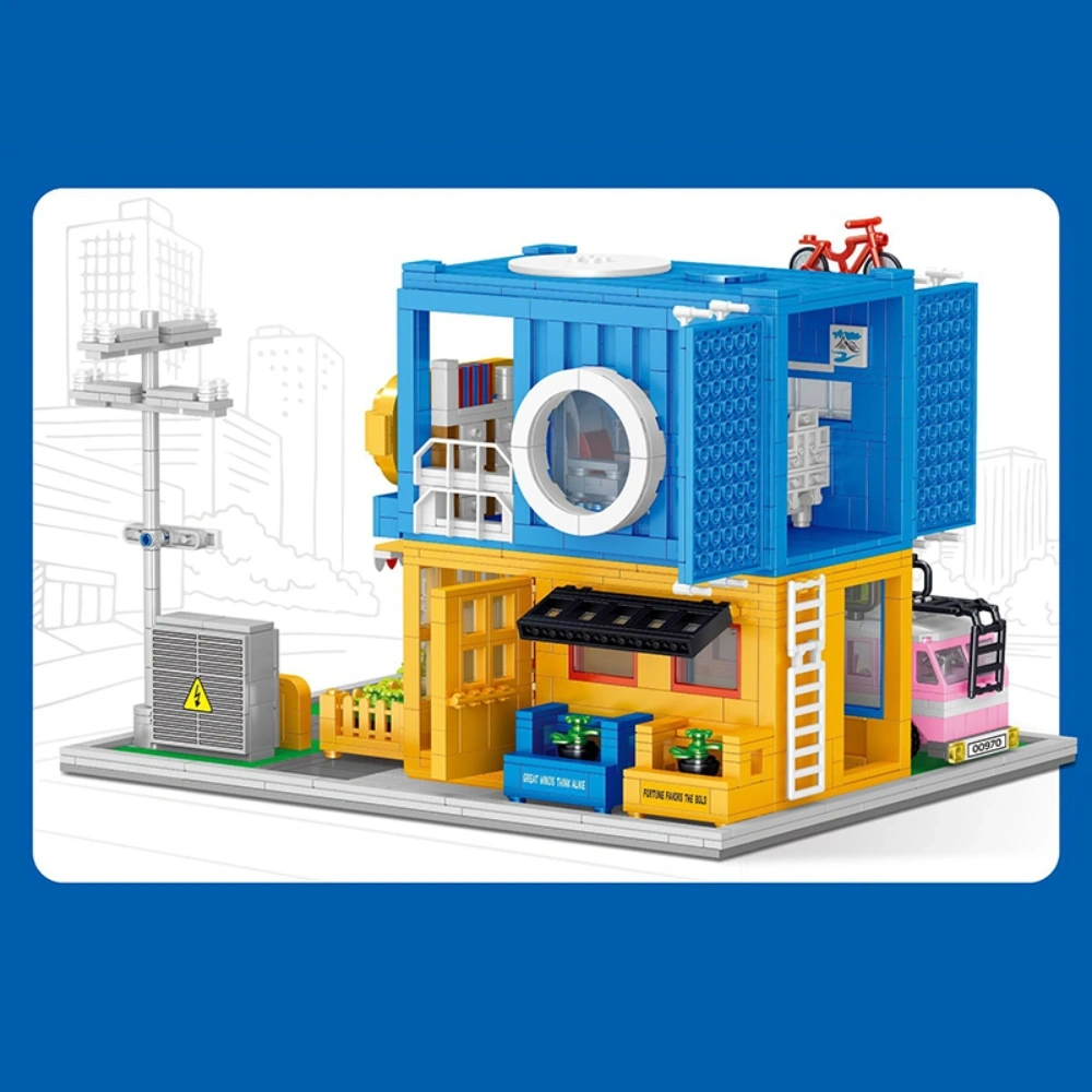 【Mini Micro Bricks】ZHEGAO 00970 Leisure Club Modular Buildings