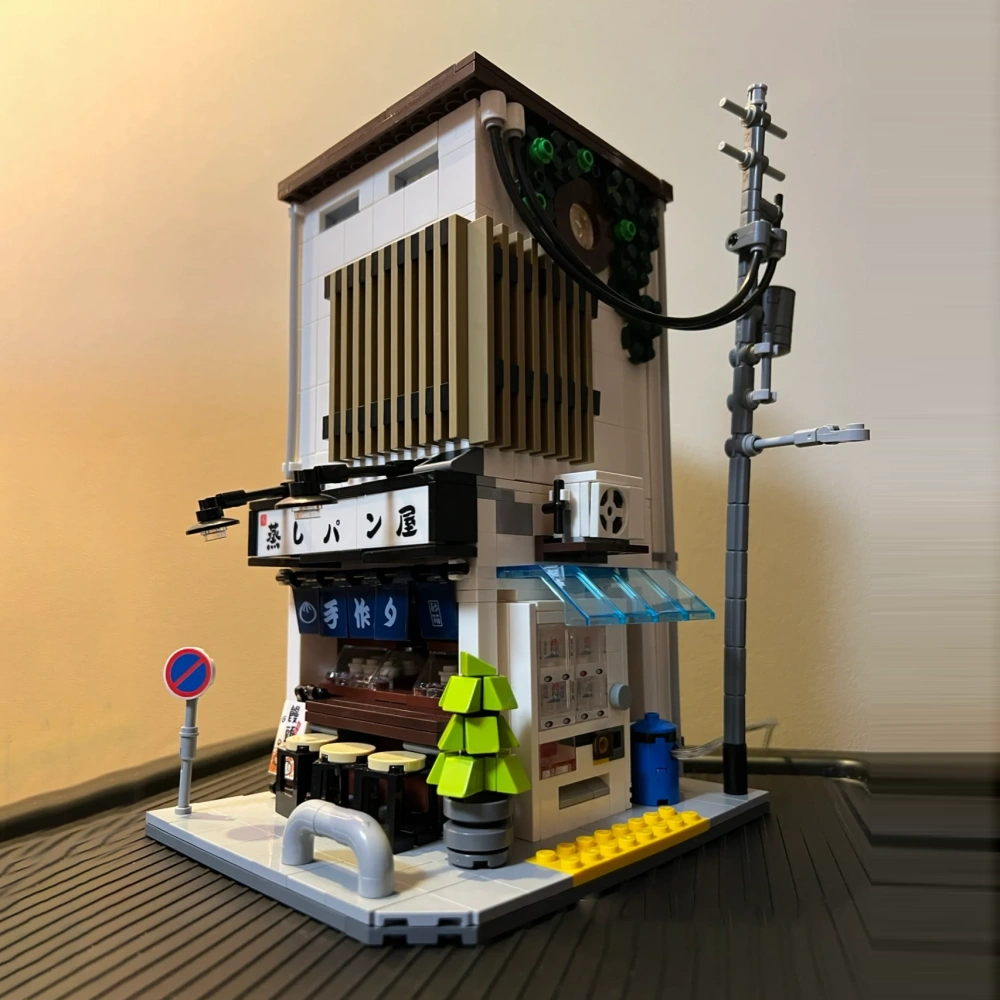 CaDa C66006 Japanese steamed bun house building blocks 1108±PCS Bricks City Street with USB Light from USA 3-7 Days Delivery.