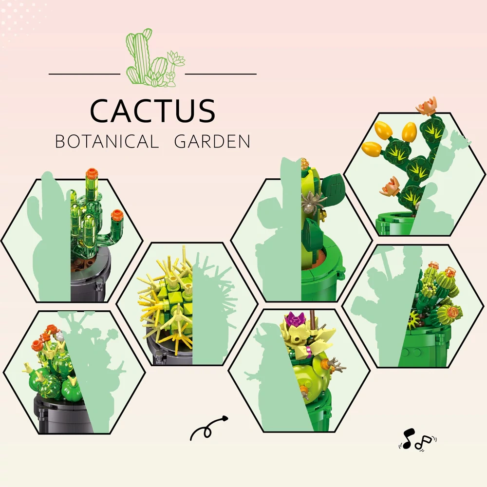 JIESTAR JJ9175 CACTUS BOTANICAL GARDEN Creator Expert