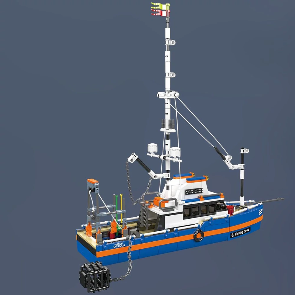MouldKing 10185 Fiching Boat Technic