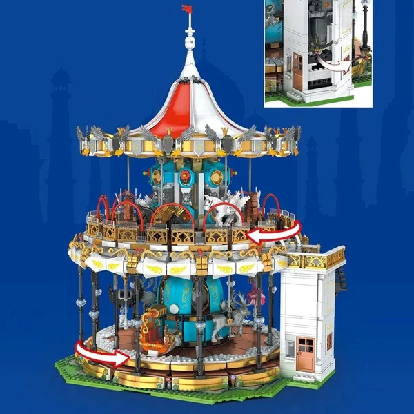 [With Motor] MouldKing 11011 MKingLand：Carousel Fairground Creator Expert