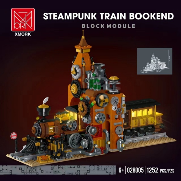 [Pre-sale] XMORK 028005 Steampunk Train Bookend Creator Expert