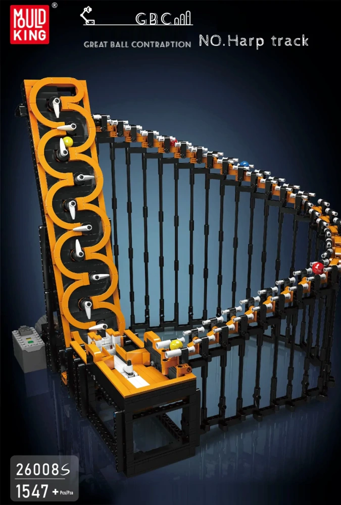 [With Motor] MouldKing 26008S Great Ball Contraption：Harp Track Technic