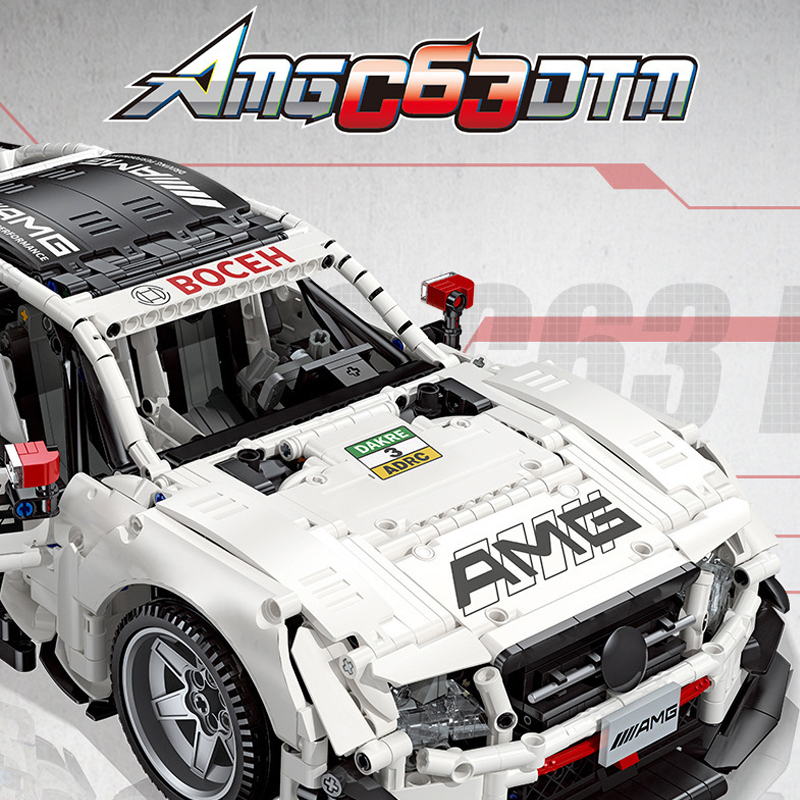 {With Motor}JIESTAR 58010 Technic Mercedes-Benz AMG C63 DTM Sports Car Building Blocks 2489±pcs Bricks from China.