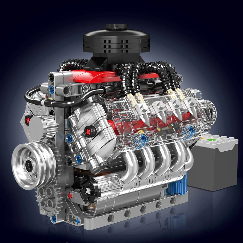 [With Motor] MouldKing 10171 LSX454 V8 Engine Technic
