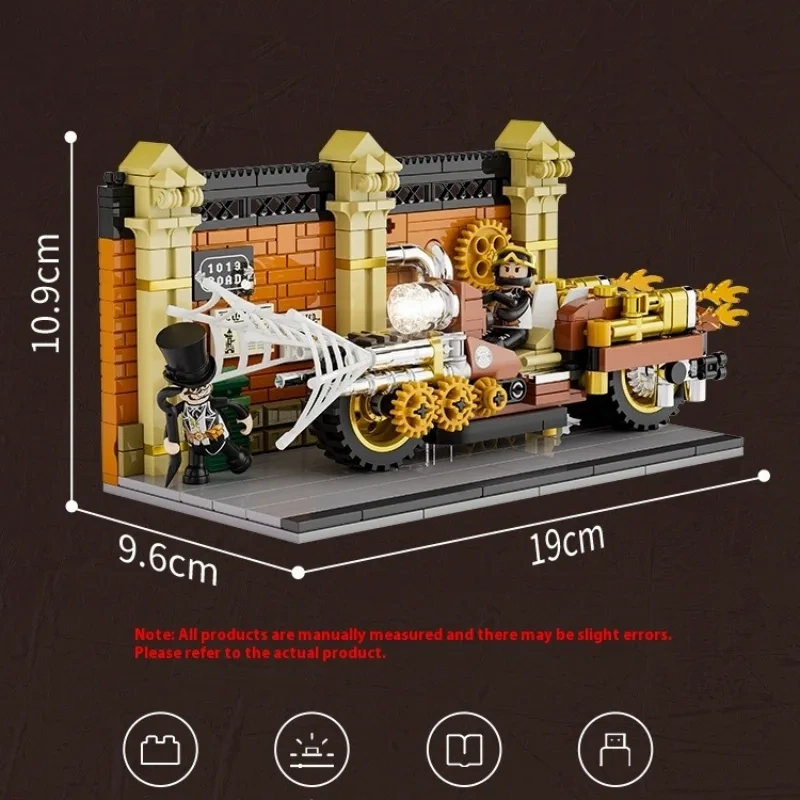 FunWhole F9067 Steampunk World: Motorcycle Chase Creator Expert Europe Warehouse Express