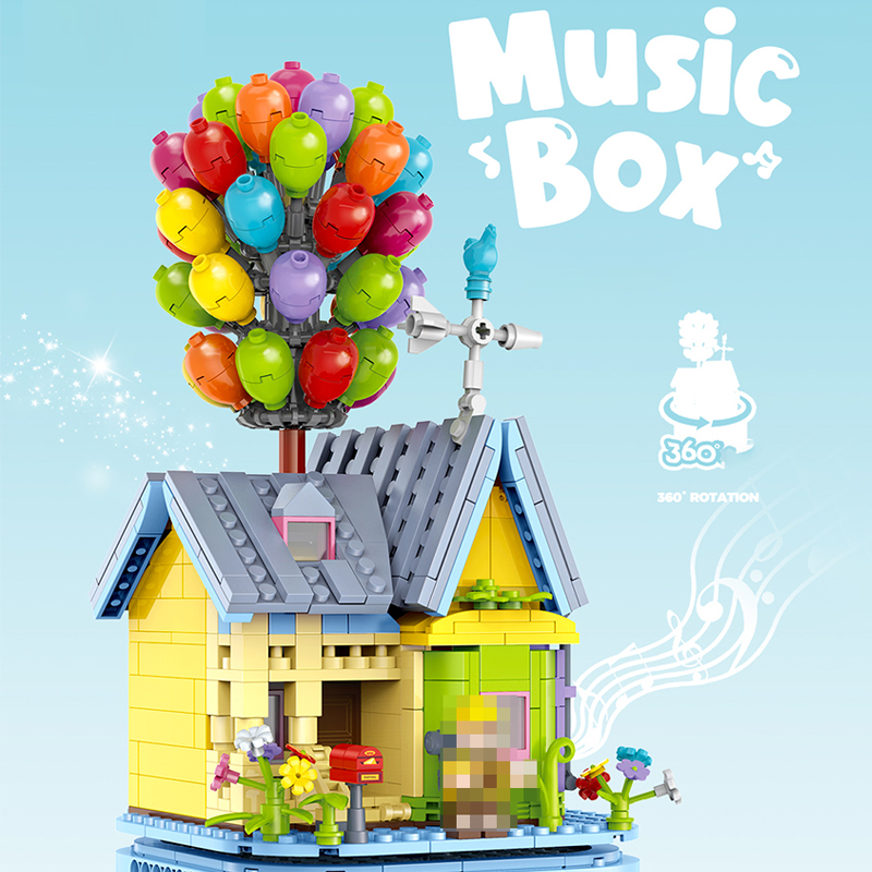 GULY 60504 Music Box：Mini Balloon House Up House Movie & Game