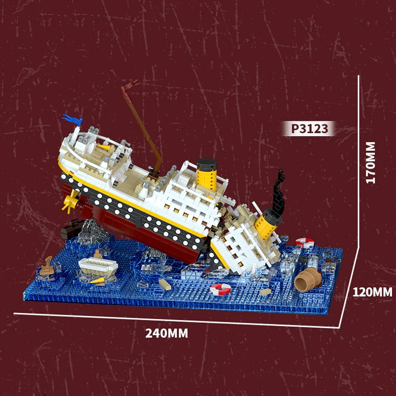 [Mini Micro Bricks] YKO P3123 Titanic Cruise Ship Sinking Movie