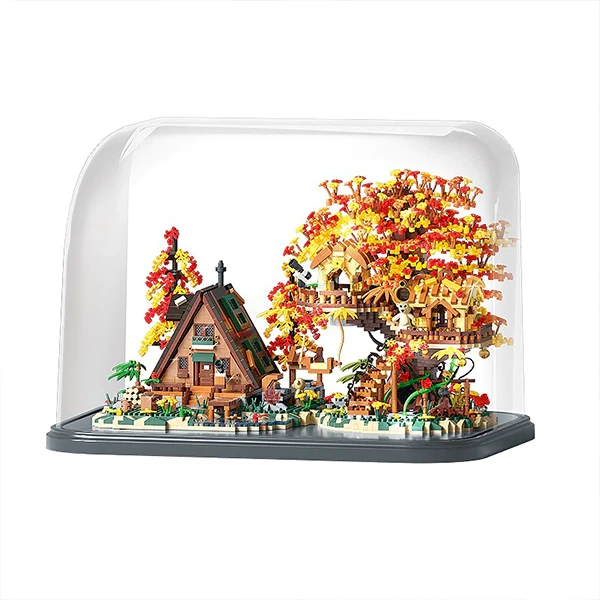 [Mini Micro Bricks] YKO Autumn Forest Tree House Combination Modular Buildings