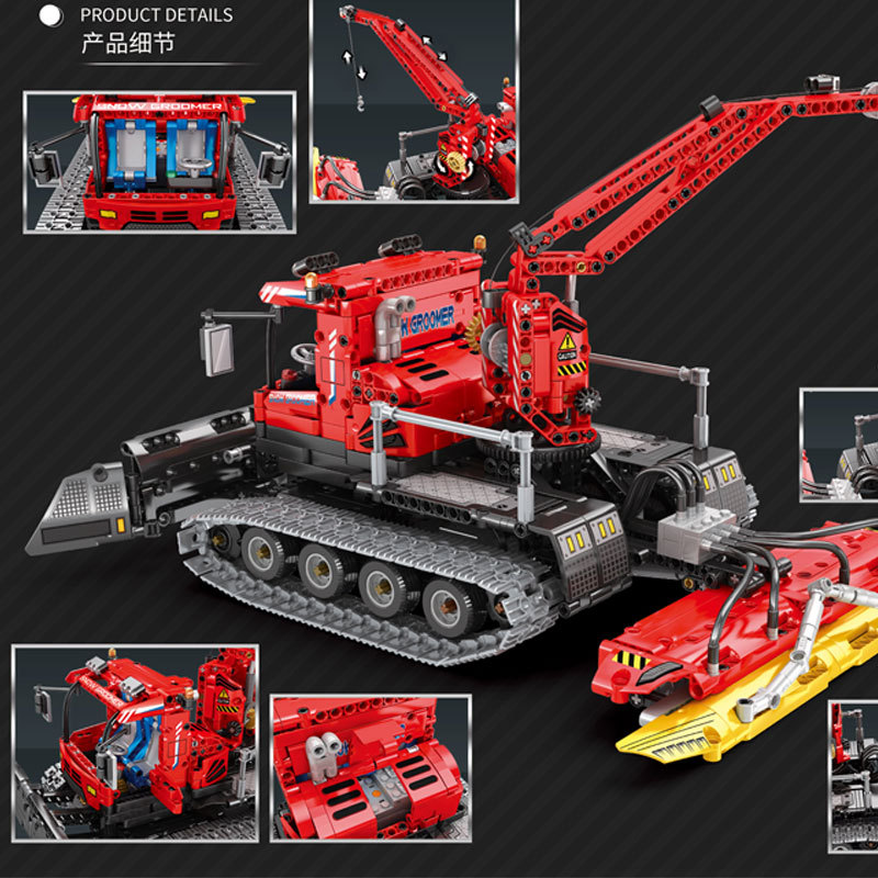[With Motor]Reobrix 22019 Snow Leveling Vehicle Technic
