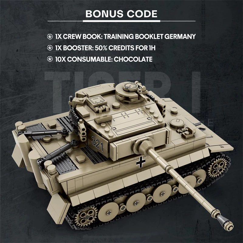 Reobrix 77031 TIGER I World of Tanks Military