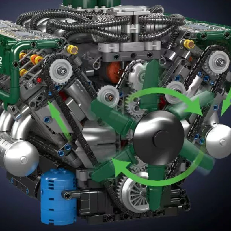 MouldKing 10182 V8 TANK ENGINE Technic