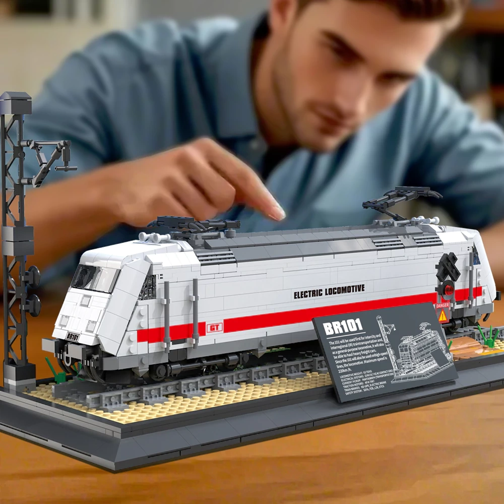 Reobrix Electric Locomotive Train Set for Technic Fans