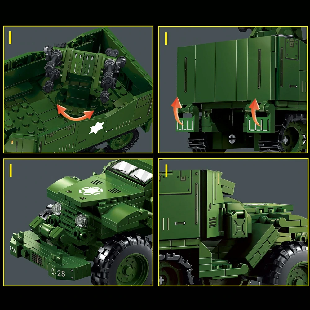 Leyi 66080 M16 MULTIPLE GUN MOTOR CARRIAGE Military