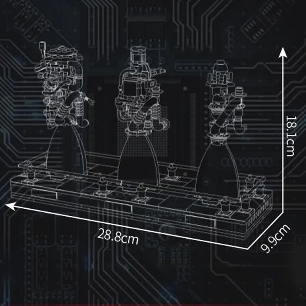 MouldKing 10247 Raptor Rocket Engine Technic