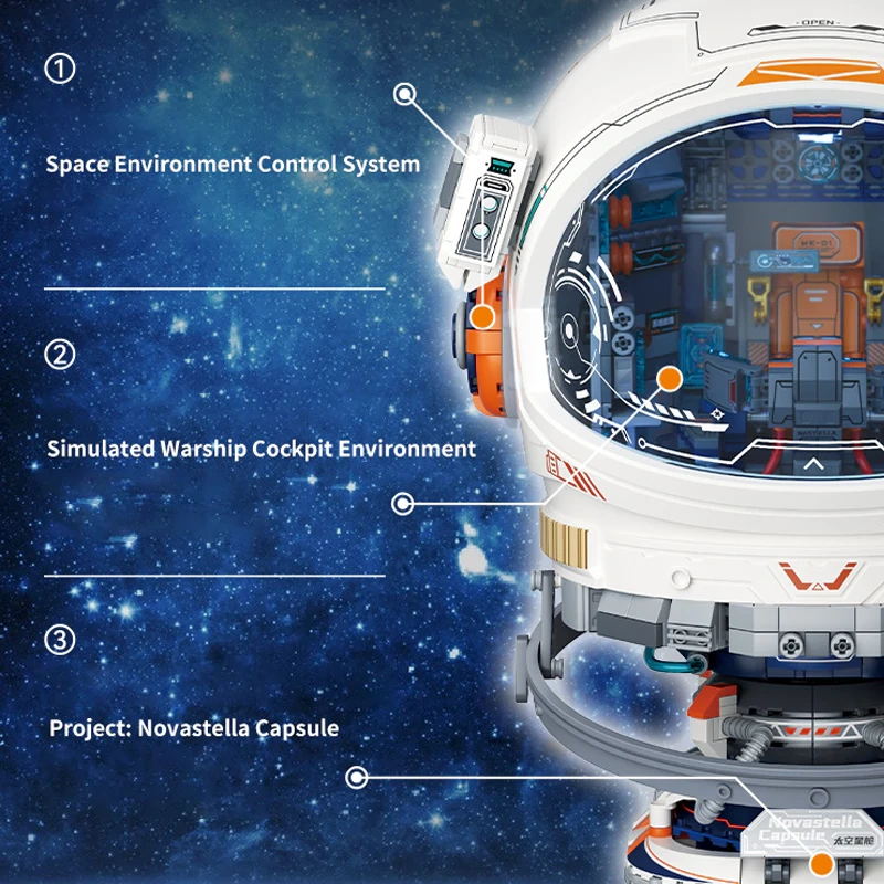 Wekki 506511 Novastella Capsule Astronaut Helmet Creator Expert