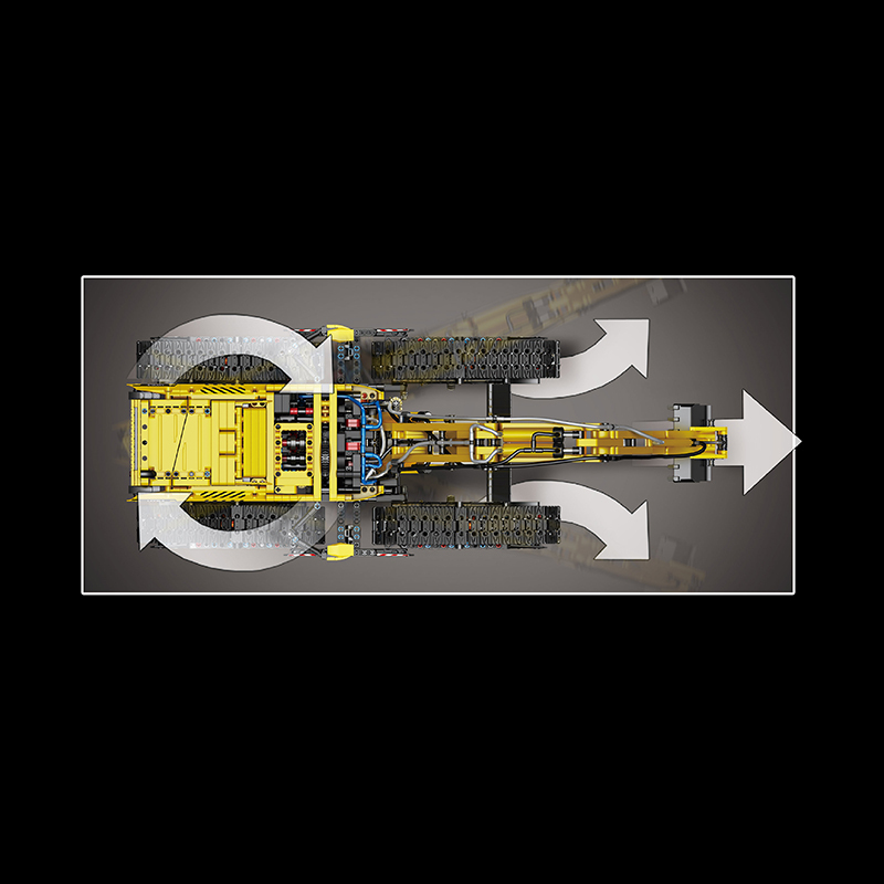 [With Motor]Mould King 17018 All Terrain Excavator Technic