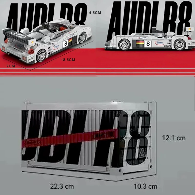 [DEAL] PowerBlock Audi Le Mans R8 8-Wide 1:32 Scale Car Technic