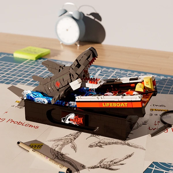 [Pre-sale] WGC 10801 Great White Shark Attack Scene Creator Expert