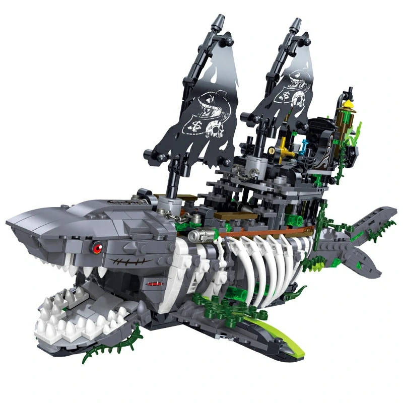 Mini Micro Bricks] ZHEGAO 651009 The Ghost Sea Shark Technic
