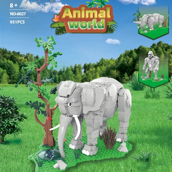 DK 6027 Animal World 3IN1 Elephants, Rhinoceroses, Gorillas Creator Expert