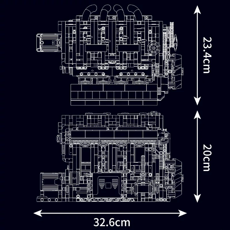 MouldKing 10087S L4 Gasoline Engine Technic