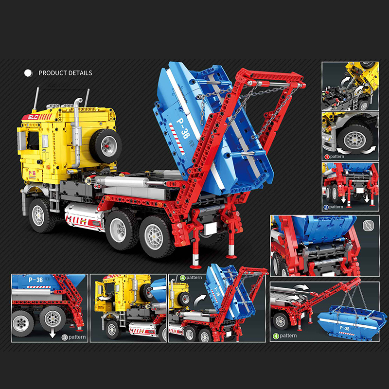 Reobrix 22016 Technic Static Version Skip Loading Truck Building Blocks 1918pcs Bricks Toys from China Delivery.