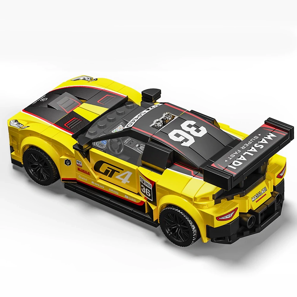 Leyi Eight Grid Racing Car Building block Cart Technic
