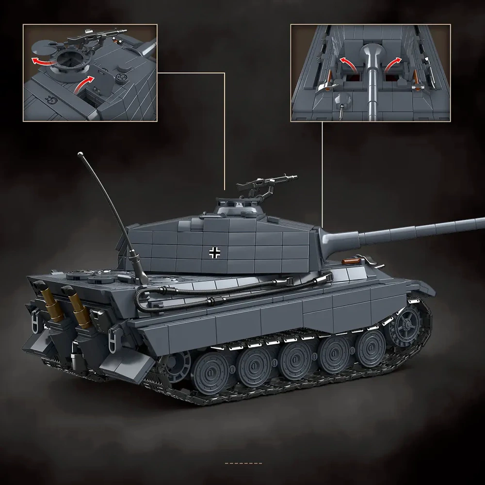 QUANGUAN 100301 Tiger II(SD.KFZ.182) Late Heavy Tank Military