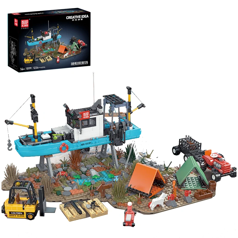 MouldKing 10191 FISHING BOAT REPAIR YARD Modular Buildings