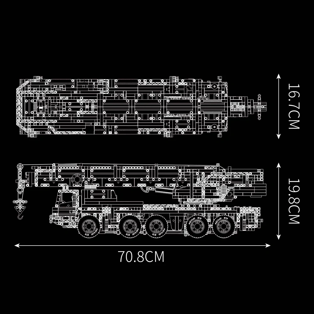 MouldKing 17075 LIM IIIO Crane Technic