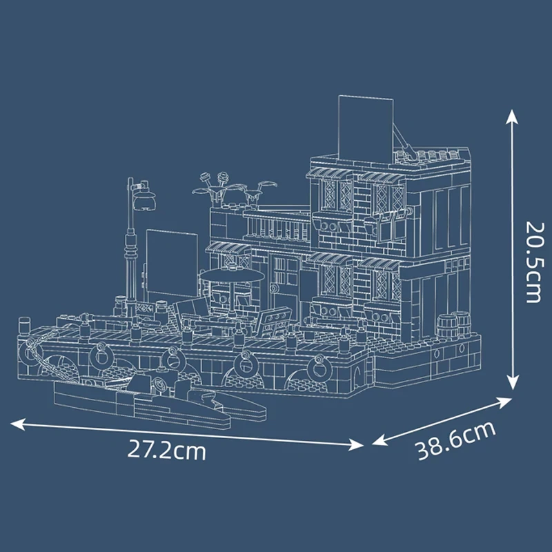 MouldKing 10143 Seaside Restaurant Modular Buildings