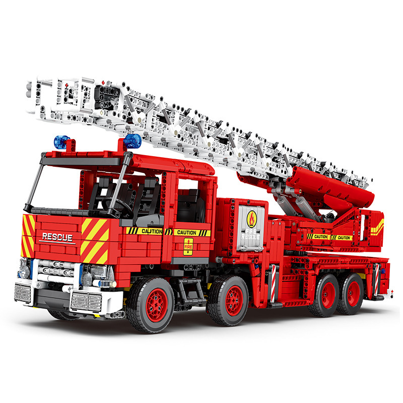[With Motor] Reobrix 22005 Cloud ladder Mechanical Fire Engine Technic