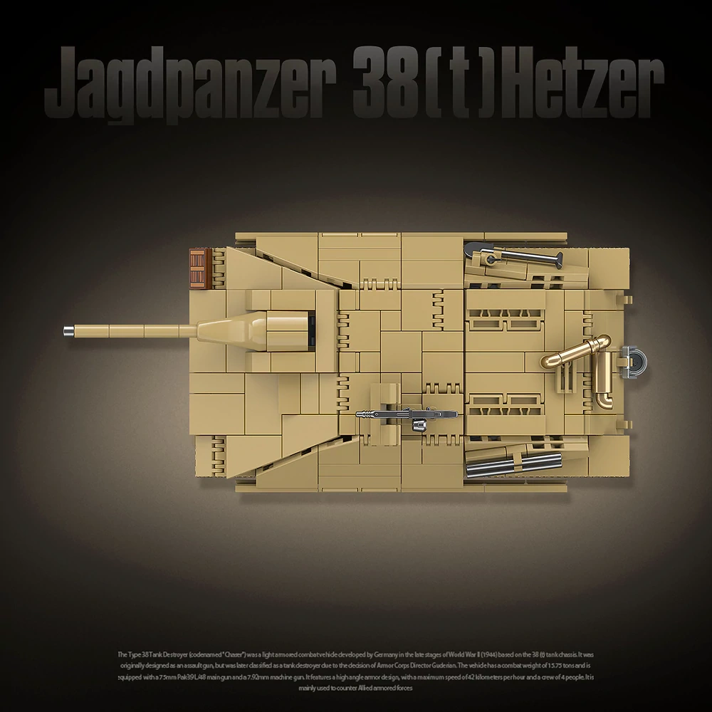 QUANGUAN 100312 Jagdpanzer 38[t] Hetzer Tank Destroyer Military