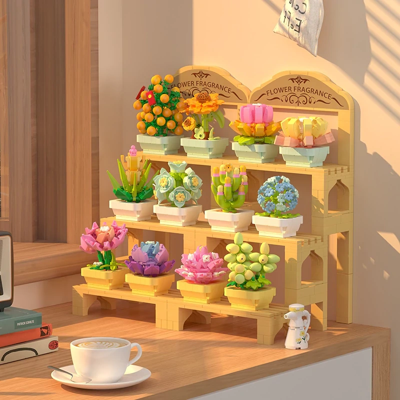 [Mini Micro Bricks] ZHEGAO 622009A Succulent Potted Plant Creator Expert