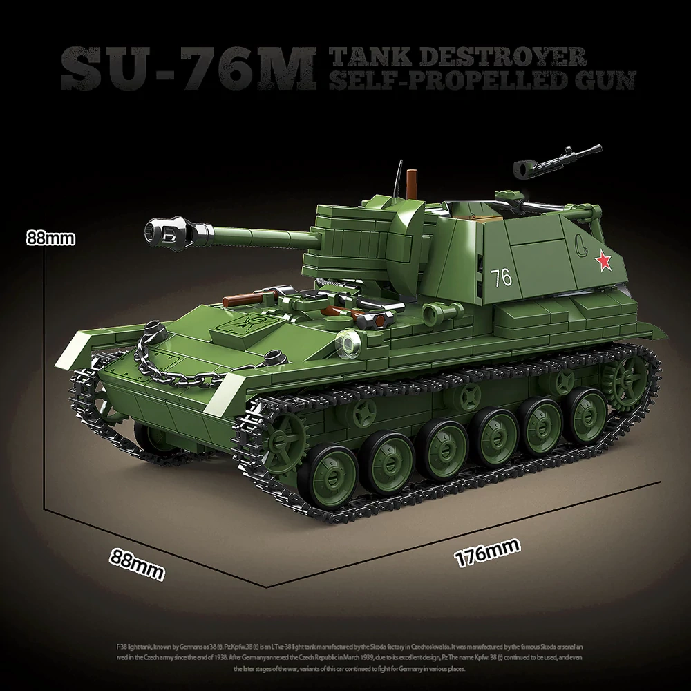 QUANGUAN 100296 SU-76M Tank Destroyer Military