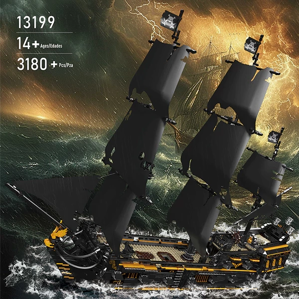 Buy Mould King 13199 Black Pearl Pirate Ship Model