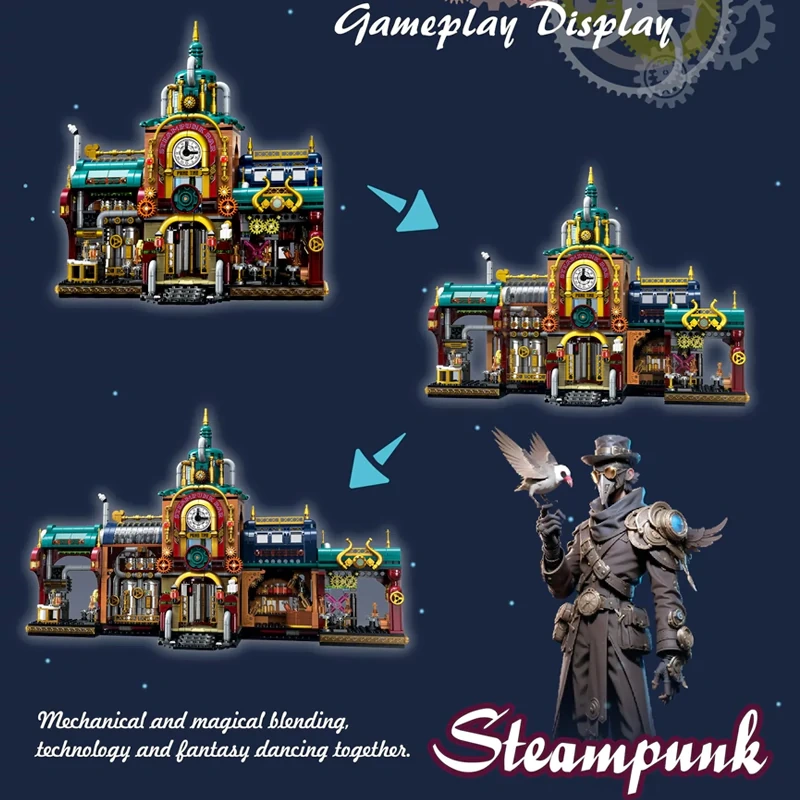 ZHEGAO 958013 Steampunk Bar Modular Buildings