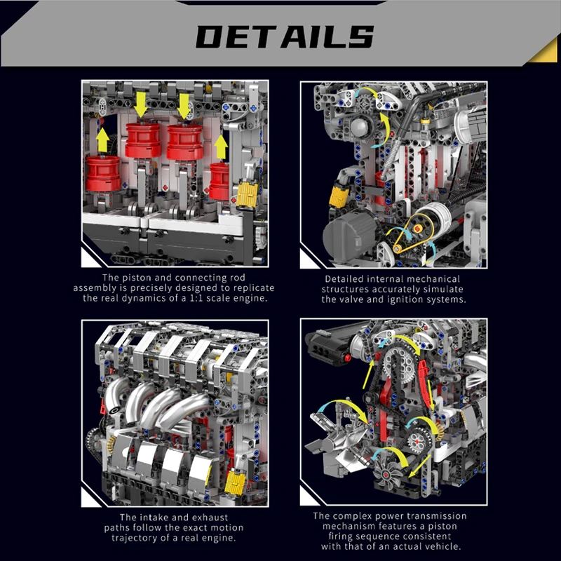 MouldKing 10087S L4 Gasoline Engine Technic