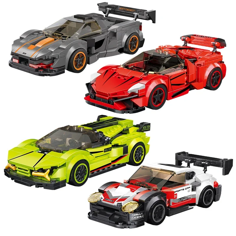 POGO 8-Wide Building Block Car Series Technic