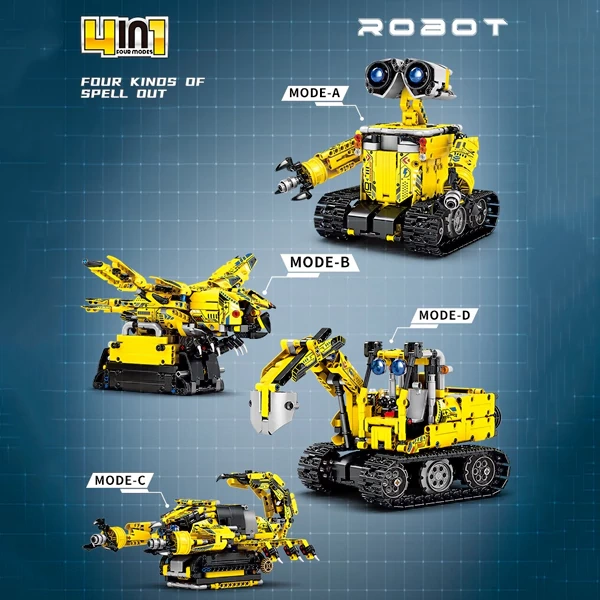 [Pre-sale] [With Motor] CBOX JD043 4IN1 WALL.E Robot Technic