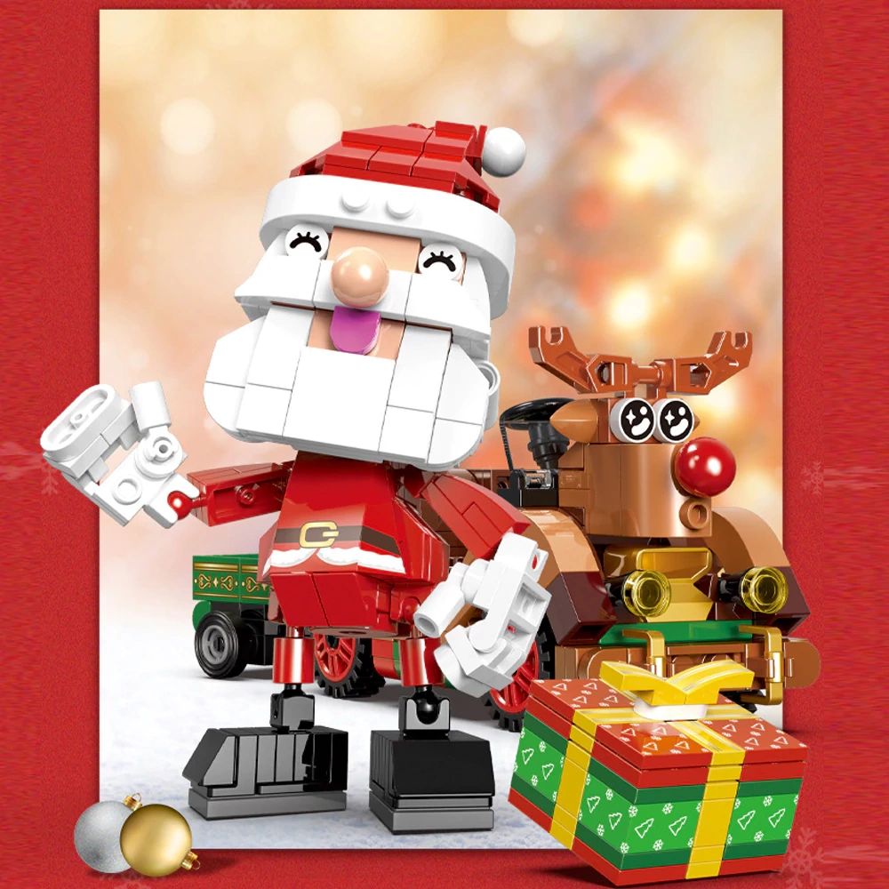 XINGBAO XB-18022 Santa Claus Deer Taming Car Christmas