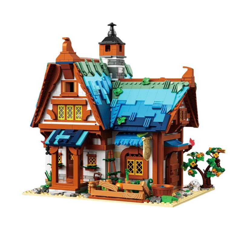 [Mini Micro Bricks] ZHEGAO 613010 Medieval Vintage Manor House Modular Buildings