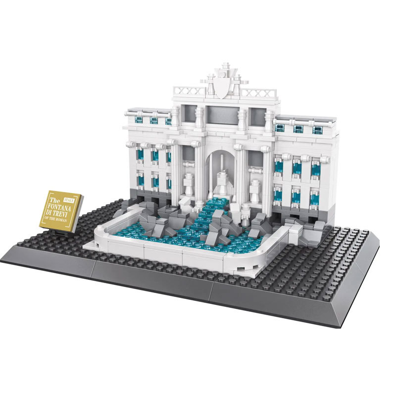 WANGE 4212 Creator Expert Trevi Fountain-Rome Italy Building Blocks 667pcs Bricks Toys From China