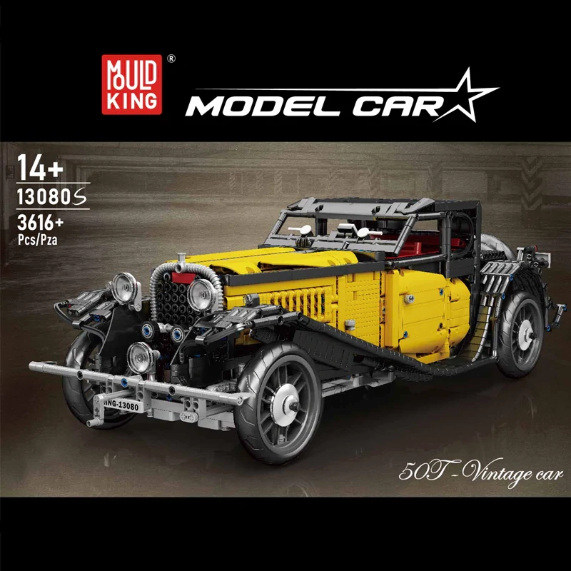 MouldKing 13080S 50T Vintage Car Technic
