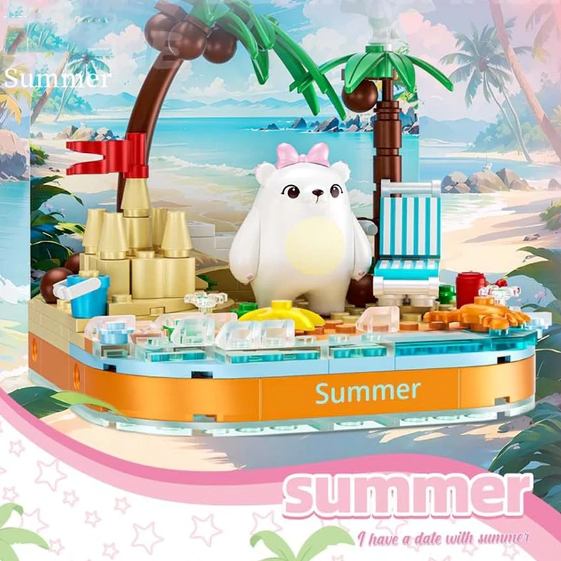 [Mini Micro Bricks] ZHEGAO 673000 The Four Seasons Scene Creator Expert