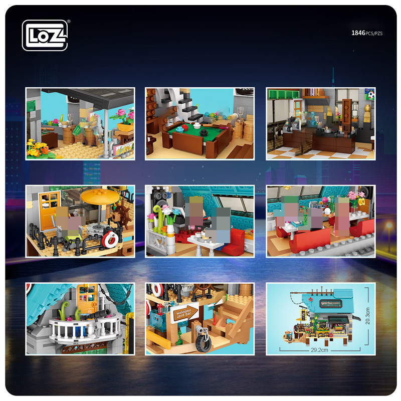 {Mini Micro Bricks} LOZ1048 Creator Expert Zero Bar Modular Buildings Blocks 1846±pcs Bricks from China.